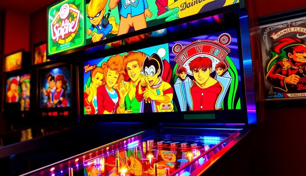 restored vintage pinball machines