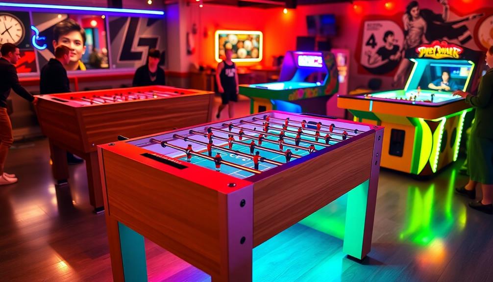 varieties of foosball tables