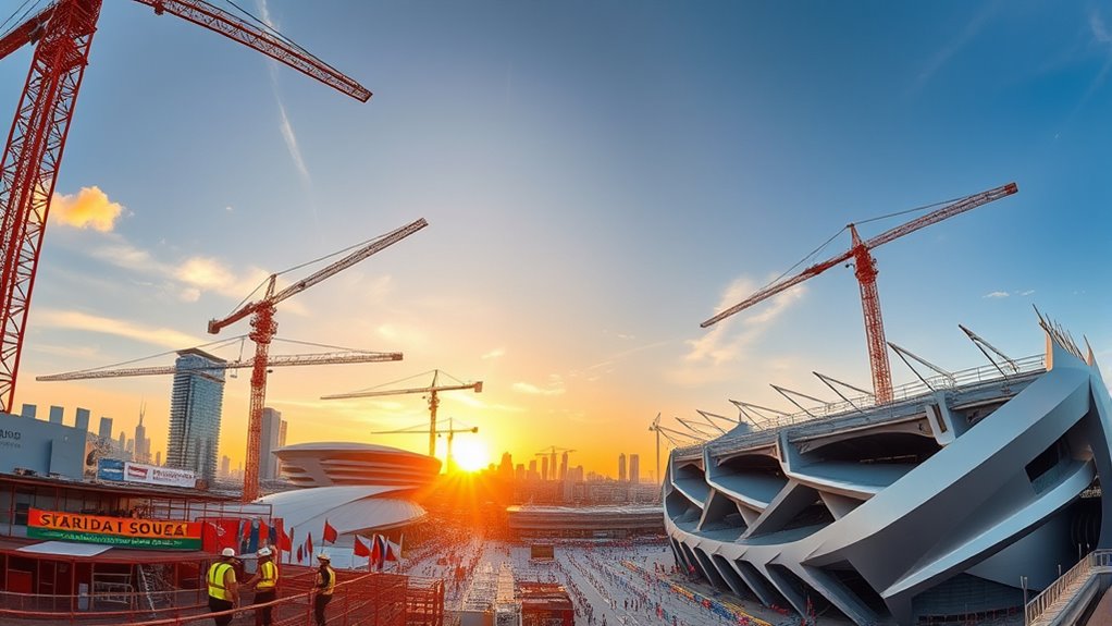 stadiums transport sustainability focus