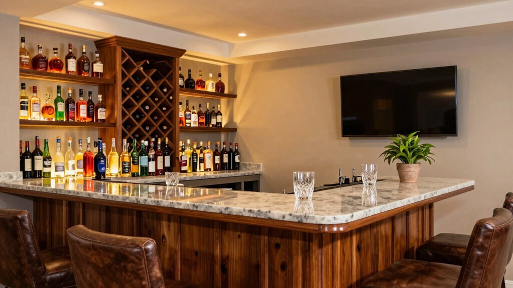 complete home bar setup