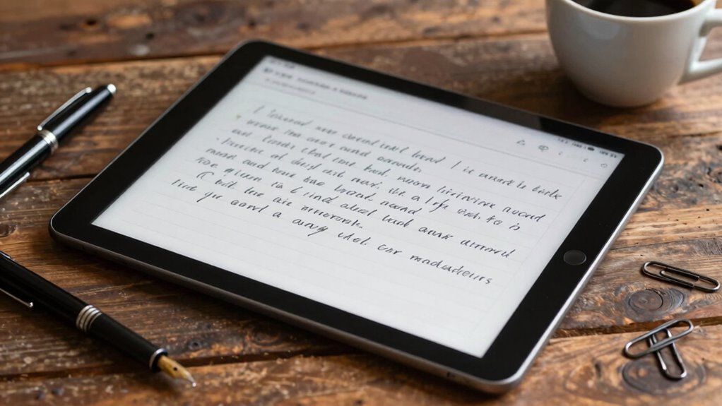 distraction free digital note taking