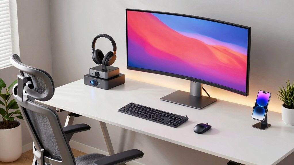 ergonomic efficient home workspace