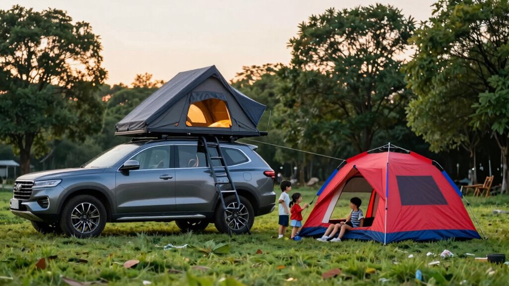 rooftop vs family tents