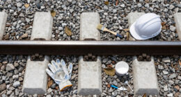 Painting The Sides Of Railroad Rails White To Reduce Derailment