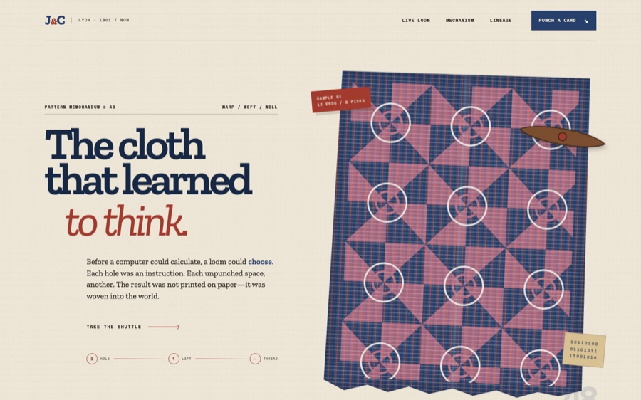 Jacquard & Card — The Cloth That Learned to Think — Interactive Persistence