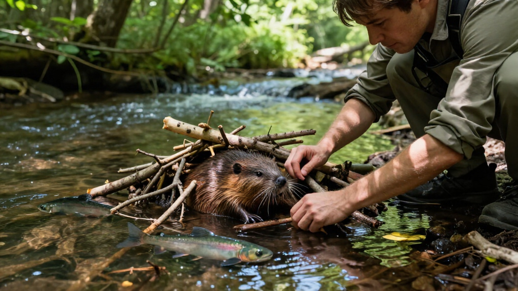 Artificial Beaver Dams Saw Juvenile Coho Salmon Survival Rates Go From 8% To 60%